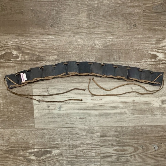 Chan Luu Floral Beaded Belt - Brown